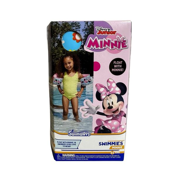 SwimWays Disney Float With Minnie Mouse Swimmies Arm Floaties Kids Ages 3-5 New - Picture 3 of 6